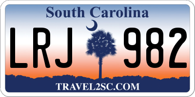 SC license plate LRJ982