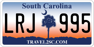 SC license plate LRJ995