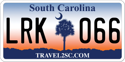 SC license plate LRK066