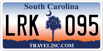 SC license plate LRK095