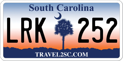 SC license plate LRK252