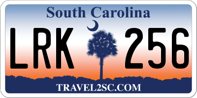 SC license plate LRK256