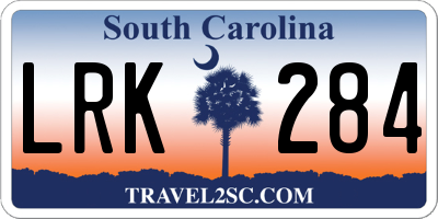 SC license plate LRK284