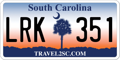SC license plate LRK351