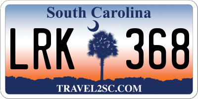 SC license plate LRK368