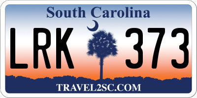 SC license plate LRK373