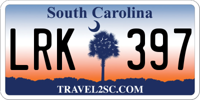 SC license plate LRK397