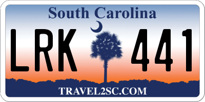 SC license plate LRK441