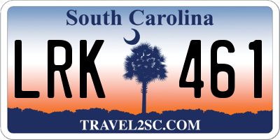 SC license plate LRK461