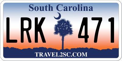 SC license plate LRK471