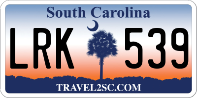 SC license plate LRK539