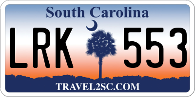 SC license plate LRK553