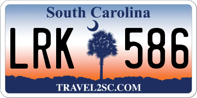 SC license plate LRK586