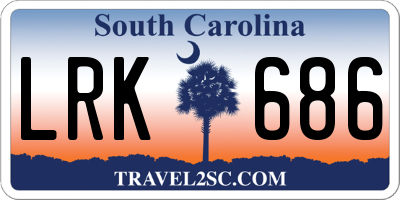 SC license plate LRK686