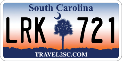 SC license plate LRK721