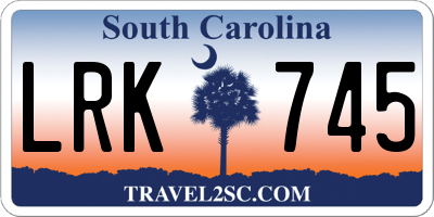 SC license plate LRK745
