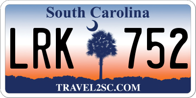 SC license plate LRK752