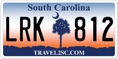 SC license plate LRK812