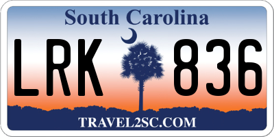 SC license plate LRK836