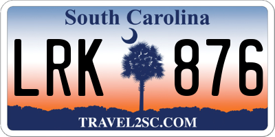 SC license plate LRK876