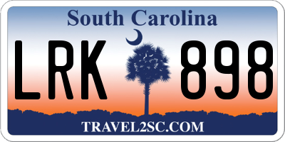 SC license plate LRK898