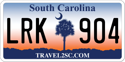 SC license plate LRK904