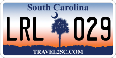 SC license plate LRL029