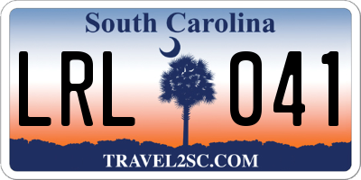 SC license plate LRL041