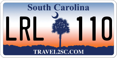 SC license plate LRL110