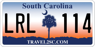 SC license plate LRL114