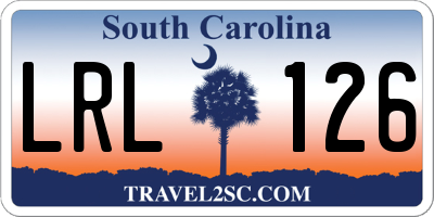 SC license plate LRL126