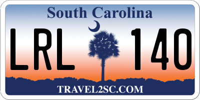 SC license plate LRL140