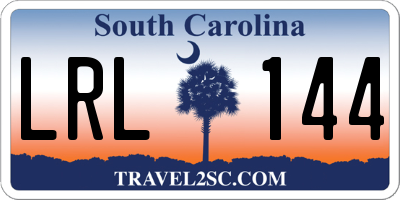 SC license plate LRL144