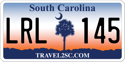 SC license plate LRL145