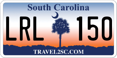 SC license plate LRL150