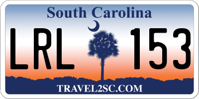 SC license plate LRL153