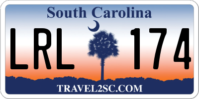 SC license plate LRL174