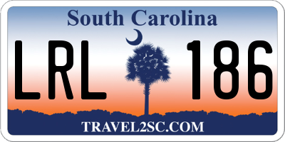 SC license plate LRL186