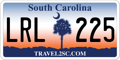 SC license plate LRL225