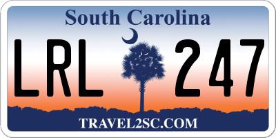 SC license plate LRL247