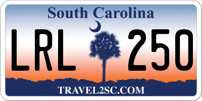 SC license plate LRL250