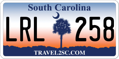 SC license plate LRL258