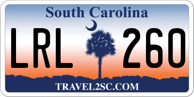 SC license plate LRL260