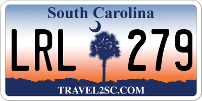 SC license plate LRL279