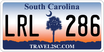 SC license plate LRL286