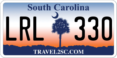 SC license plate LRL330