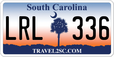 SC license plate LRL336