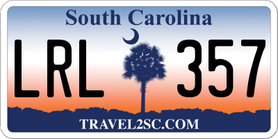 SC license plate LRL357