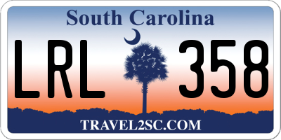 SC license plate LRL358
