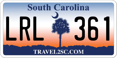 SC license plate LRL361